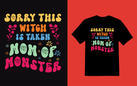 Retro wavy mom t shirt design