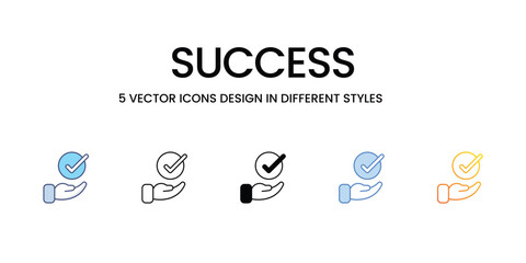 Resume Icon Design in Five style with Editable Stroke. Line, Solid, Flat Line, Duo Tone Color, and Color Gradient Line. Suitable for Web Page, Mobile App, UI, UX and GUI design.