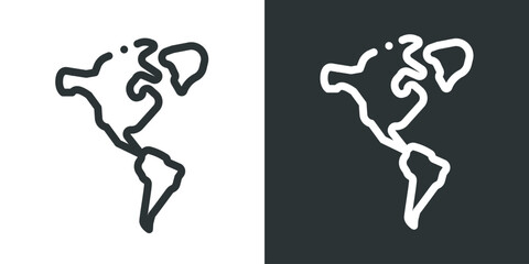 America map icon. Abstract concept graphic element. United States of America