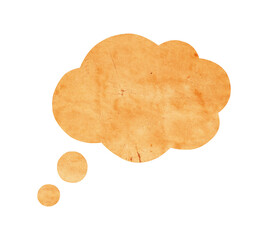 Retro bubble text copy made by old paper texture