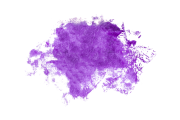 Shiny purple brush watercolor painting isolated on transparent background. watercolor png