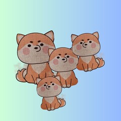 cat and dog,cute dog, cartoon