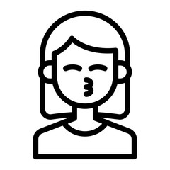 kiss line icon