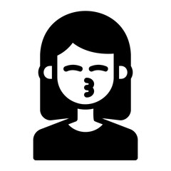 kiss glyph icon
