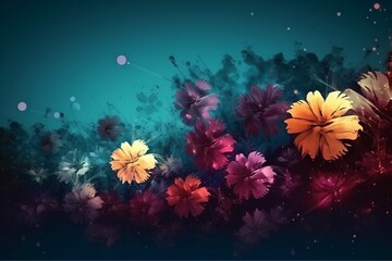 blossom spring trend bloom leaf plant nature floral flower beautiful background. Generative AI.