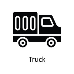 Truck  vector   outline Icon Design illustration. Work in progress Symbol on White background EPS 10 File