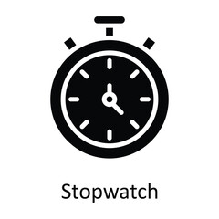 Stopwatch  vector   outline Icon Design illustration. Work in progress Symbol on White background EPS 10 File