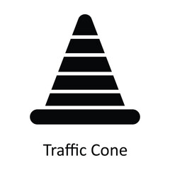 Traffic Cone  vector   outline Icon Design illustration. Work in progress Symbol on White background EPS 10 File