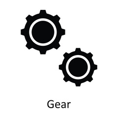 Gear  vector   outline Icon Design illustration. Work in progress Symbol on White background EPS 10 File