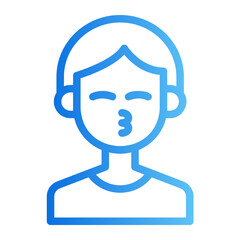 kiss gradient icon
