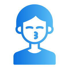 kiss gradient icon