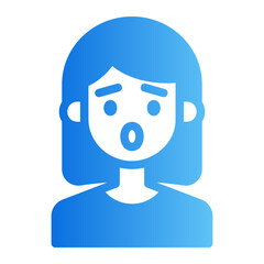 surprised gradient icon