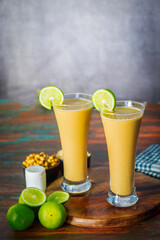 selective focus of delicious healthy drink 