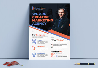 Marketing Agency Flyer Design Layout