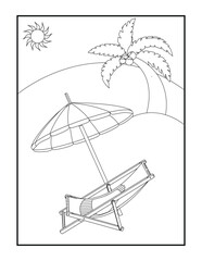 Summer Coloring Page For Kids