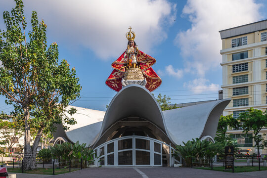 May 8, 2023: Sto. Nino Chapel at the Senior Citizens Park in Cebu city, Philippines. It was built as part of the Carbon Modernization project. The statue on the chapel is Santo Nino, Child Jesus.