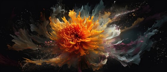 surreal flower explosion  Generative AI