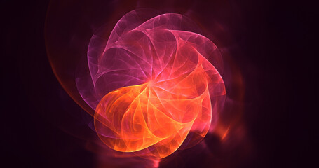 Obraz premium 3D rendering abstract colorful fractal light background