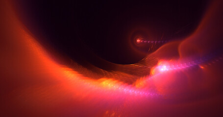 3D rendering abstract colorful fractal light background