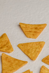 nacho chips in a bowl	
