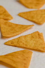 nacho chips in a bowl	
