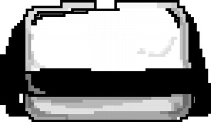 backpack laptop bag game pixel art retro vector. bit backpack laptop bag. old vintage illustration