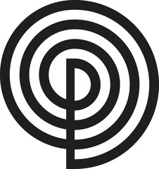 spiral with single line
