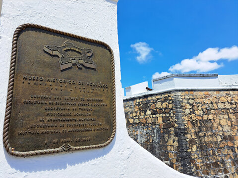 Acapulco, Guerrero, Mexico - Apr 28 2023: Fort San Diego Is A Maritime Fortification That Protected From Pirates, Independence, The Second French Intervention And The Mexican Revolution