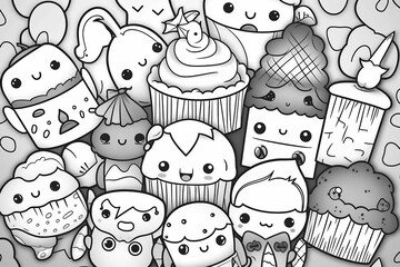 coloring illustration book for kids 