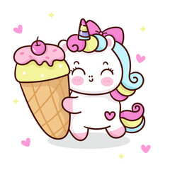 unicorn and ice cream cone