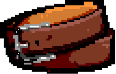 Fototapeta premium style leather belt game pixel art retro vector. bit style leather belt. old vintage illustration