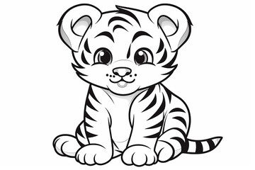 Fototapeta premium coloring illustration book for kids 