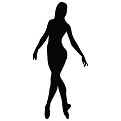 silhouette of a woman ballet