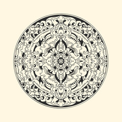 Vector-free mandala template - draw and simple style good for background or ornament.
