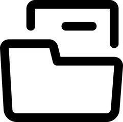 file folder simple icon illustration in line style and used for user interface, web, software and many more