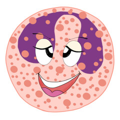 Eosinophil funny cartoon character 