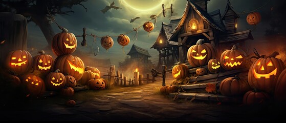 Halloween Banner promo sale  Generative AI