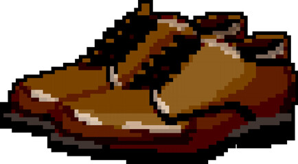 style man shoes game pixel art retro vector. bit style man shoes. old vintage illustration