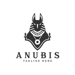 Fototapeta na wymiar anubis head vector illustration logo