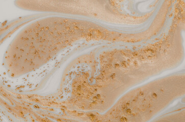 Tropical Birdland. Nature Lovers Wonderland - ART. Background.  Abstract marble painting. Artwork. Artist, designer. Ancient Aztec gold. Oriental pattern with stars. Agate stone.