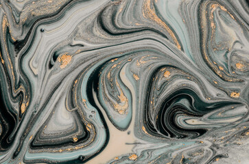 SEASHELL. NORTH GOLD. Abstract marble painting-ART. Artwork. Artist design. Ancient Aztec gold. Oriental pattern with stars. Agate stone.