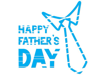 Happy fathers day lettering with tie Background
