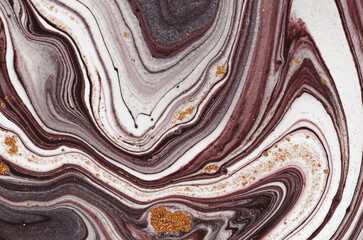 SEASHELL. NORTH GOLD. Abstract marble painting-ART. Artwork. Artist design. Ancient Aztec gold. Oriental pattern with stars. Agate stone.