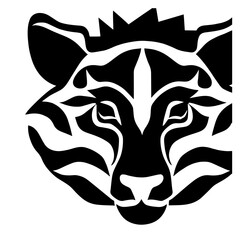 Animal head vector design black and white