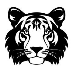 Animal head vector design black and white