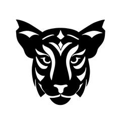Animal head vector design black and white