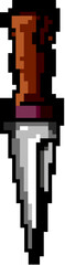 blade medieval weapon game pixel art retro vector. bit blade medieval weapon. old vintage illustration