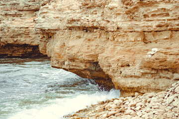 rocks ledges by the sea