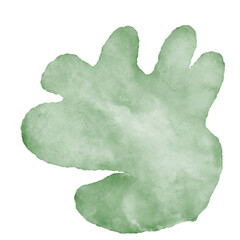 Green Watercolor Abstract Shapes