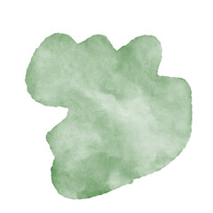 Green Watercolor Abstract Shapes